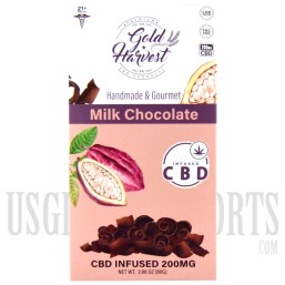 Gold Harvest CBD Handmade & Gourmet Milk Chocolate | 200MG | 80G