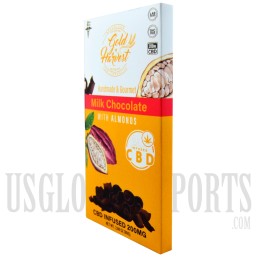 Gold Harvest CBD Handmade & Gourmet Milk Chocolate with Almonds | 200MG | 80G