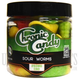 Chronic Candy CBD | 250MG CBD | 4oz | Sour Worms Gummies