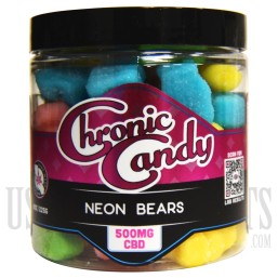 Chronic Candy CBD | 500MG | 8oz | Neon Bears Gummies