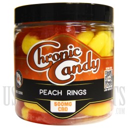 Chronic Candy CBD | 500MG | 8oz | Peach Rings Gummies