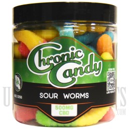 Chronic Candy CBD | 500MG | 8oz | Sour Worms Gummies