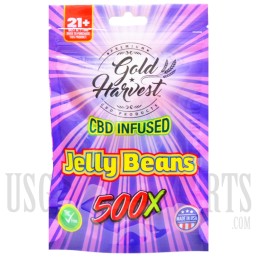 GH-108-4 Gold Harvest CBD Infused Gummy Jelly Bean. 30 Count / 500mg total. Sold Individual or Display Box