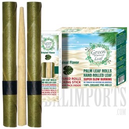 GH-147 Green Harvest Leaf | Flavor Palm Leaf Rolls | 16 Packs Per Box | 2 Filtered Rolls Per Pack | 1 Packing Tool Per Pack | Original Flavor