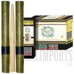 GHLCBD Green Harvest Leaf | Flavor Palm Leaf Rolls | 16 Packs Per Box | 2 Filtered Rolls Per Pack | 1 Packing Tool Per Pack | CBD Infused