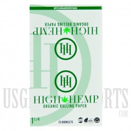 HH-003 High Hemp Organic Rolling Paper 1 1/4. 25 Booklets