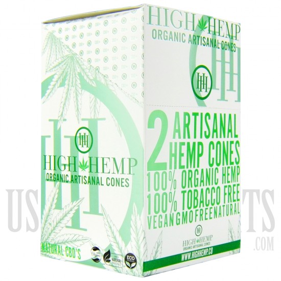 HH-005 High Hemp Organic Artisanal Cones | 30 Cones Total | 15 Pouches | 2 Cones Per Pouch
