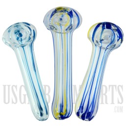 HP-1245 Glass Hand Pipe | Color Lines | 3