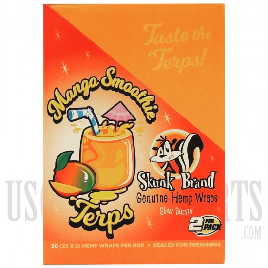 HW-111 Skunk Brand Hemp Wraps | 25 Pouches | 2 Hemp Wraps | 50 Hemp Wraps Per Box | 4 Flavor Choices