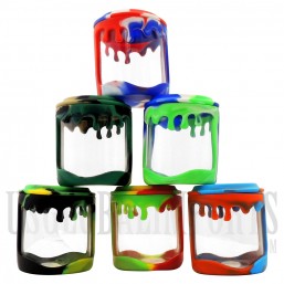 JAR-29 120ml Silicone Glass Jar | Honeycomb Drip | 6 Colors