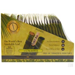 KP-102 Slim King Palms All Natural Hand Rolled Leaf. 24 Count. 3 Each