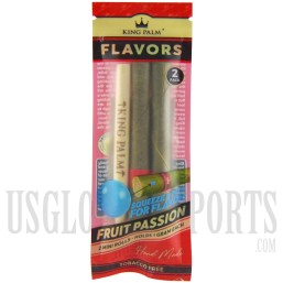 KP-109 King Palms All Natural Hand Rolled Leaf | 2 Mini Rolls | 20 Pack | Fruit Passion