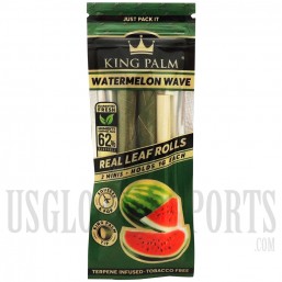 KP-116 King Palms All Natural Hand Rolled Leaf | 2 Mini Rolls | 20 Pack | Watermelon Wave