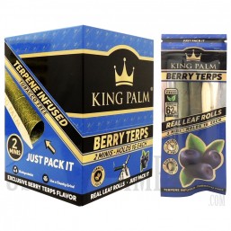 KP-117 King Palms All Natural Hand Rolled Leaf | 2 Mini Rolls | 20 Pack | Berry Terps