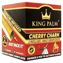 KP-123 King Palms All Natural Hand Rolled Leaf | 2 Mini Rolls | 20 Pack | Cherry Charm