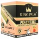 KP-124 King Palms All Natural Hand Rolled Leaf | 2 Mini Rolls | 20 Pack | Peach Tree