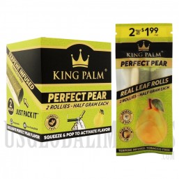 KP-126 King Palms All Natural Hand Rolled Leaf | 2 Mini Rolls | 20 Pack | Perfect Pear