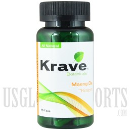 Krave Botanicals. Premium Quality Kratom. Maeng Da. 75 Caps