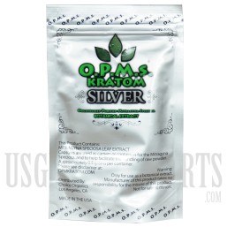OPMS Silver. Malay Special Reserve Kratom. 8 Grams. 16 Caps