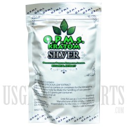 OPMS Silver. Malay Special Reserve Kratom. 30 Grams. 60 Caps