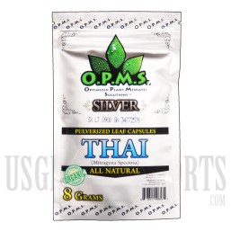 OPMS Silver. Thai Kratom. 8 Grams. 16 Caps