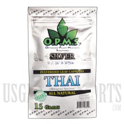OPMS Silver. Thai Kratom. 15 Grams. 30 Caps