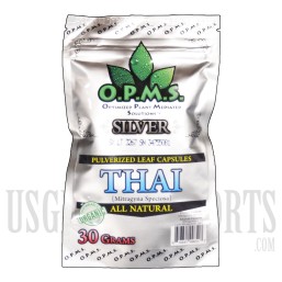 OPMS Silver. Thai Kratom. 30 Grams. 60 Caps