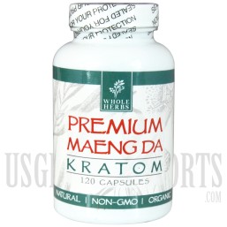 KT-149 Whole Herbs Premium Maeng Da Kratom. 120 Caps