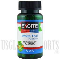 KT-179 Excite Botanicals Kratom. 75 Caps. White Thai