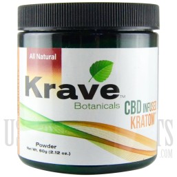 Krave Botanicals Kratom Powder. CBD Infused Kratom. 60gram