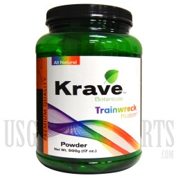 Krave Botanicals. Premium Quality Kratom. Trainwreck. 500g - 17 oz