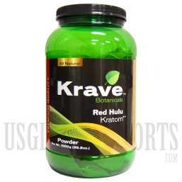Krave Botanicals. Premium Quality Kratom. Red Hulu. 1000g - 35.2 oz