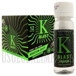 KT-Blast Hush | Kratom Shot | 12 Bottles | 100mg Mitragynine