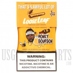 LL-101 Loose Leaf | Tobacco Leaf Wraps | 8 - 5 Packs | 40 Leaf Wraps | 2 Flavor Choices