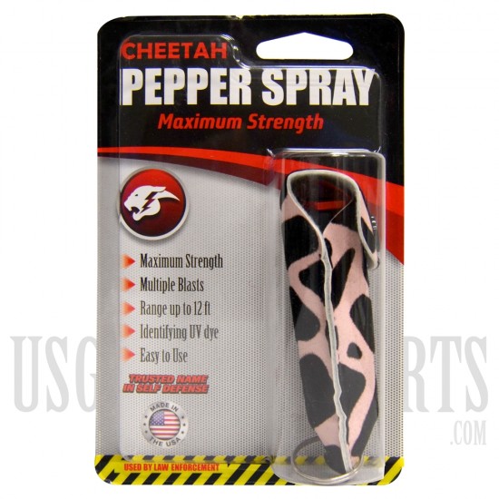 PS-8 Cheetah Pepper Spray. 3 Assorted Colors
