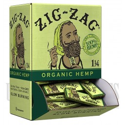 PZZ-17 Zig-Zag Organic Hemp | 1 1/4 Size | 48 Booklets of 32 Leaves Each