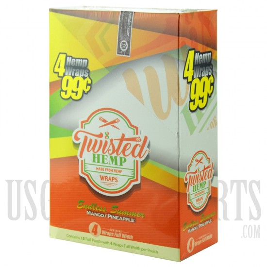 TH-002 Twisted Flavored Wraps. 15 Pouches. 4 Wraps Each. Many Flavors Available.