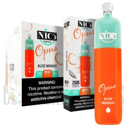 Nic5 Vapor Opus Disposable | 2500 Puffs | 6.5ML | 5% | 10 Pack | Many Flavor Options