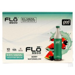 Pod Mesh Flo Disposable Vape | 3500 Puffs | 6ML | 5% | 10 Pack | Many Flavor Options