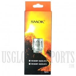 VPEN-694 SMOK V8 Baby-Q2  0.4 Dual Replacement Coils. 5 Pieces