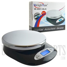 W-4801 5Kg Digital Kitchen Scale by WeighMax. Black
