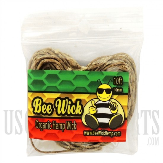 WICK-08 Bee Wick Organic Wick | 10FT | 1mm Thick | 100 Count