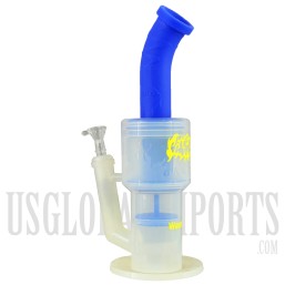 12" Crystor C Silicone Water Pipe + 2 Layers Perc + Magnet for Lighter. Multiple Colors Choices
