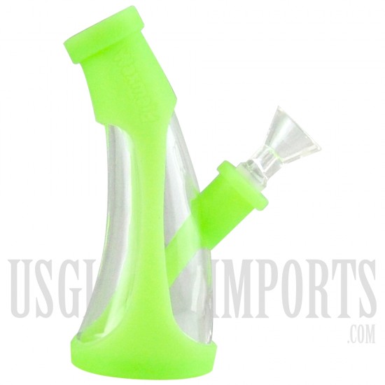 6" Horn Mini Silicone Water Pipes by Waxmaid. Assorted Colors 