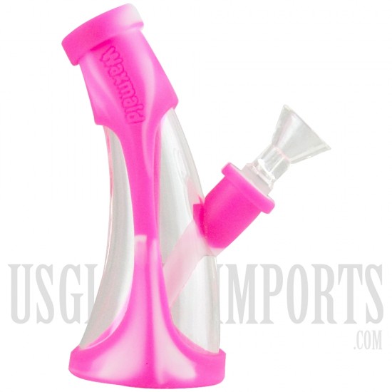 6" Horn Mini Silicone Water Pipes by Waxmaid. Assorted Colors 
