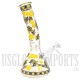 8" Beaker Water Pipe + Honeybee Decal + Ice Catcher | 2 Color Designs